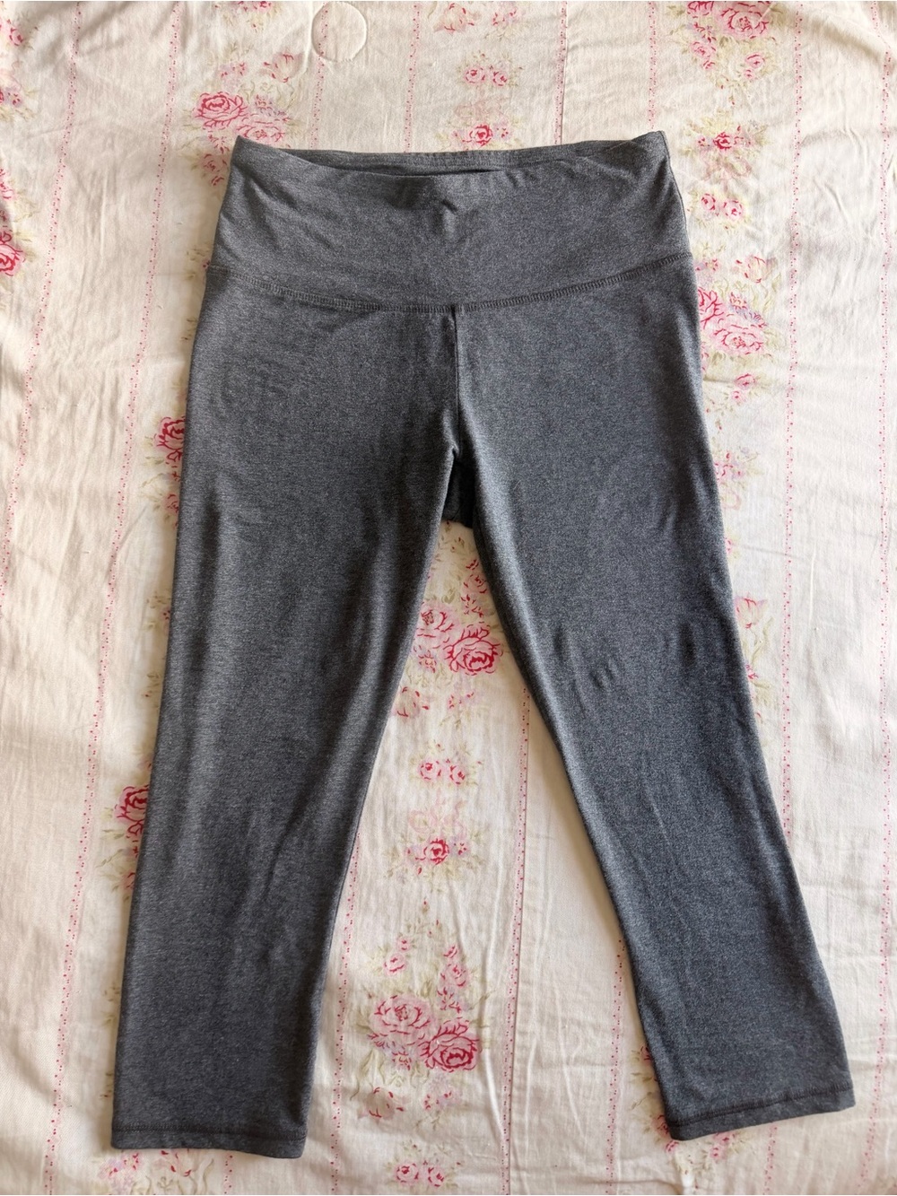 Gray Yoga Capri Leggings